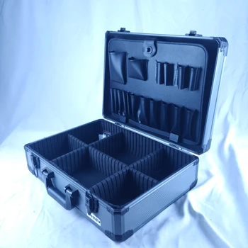 Wholesale Price Briefcase Aluminum Hard Aluminum Case tool Suitcase Combination Locks Silver Waterproof Tool Case