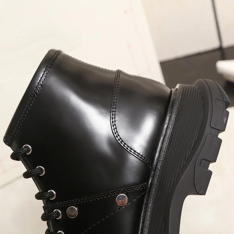 Women Oxford Shoes Black Oxford High Tops Platform Women Casual Shoes Lace Up Fashion Sneakers