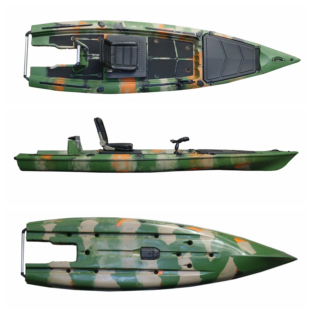 Vicking Deluxe Pedal Kayak with Comfortable Seat Safety Stability Motor Kayak Skiff 3-year Warranty 10 Foot Fiber Boat 3 Years