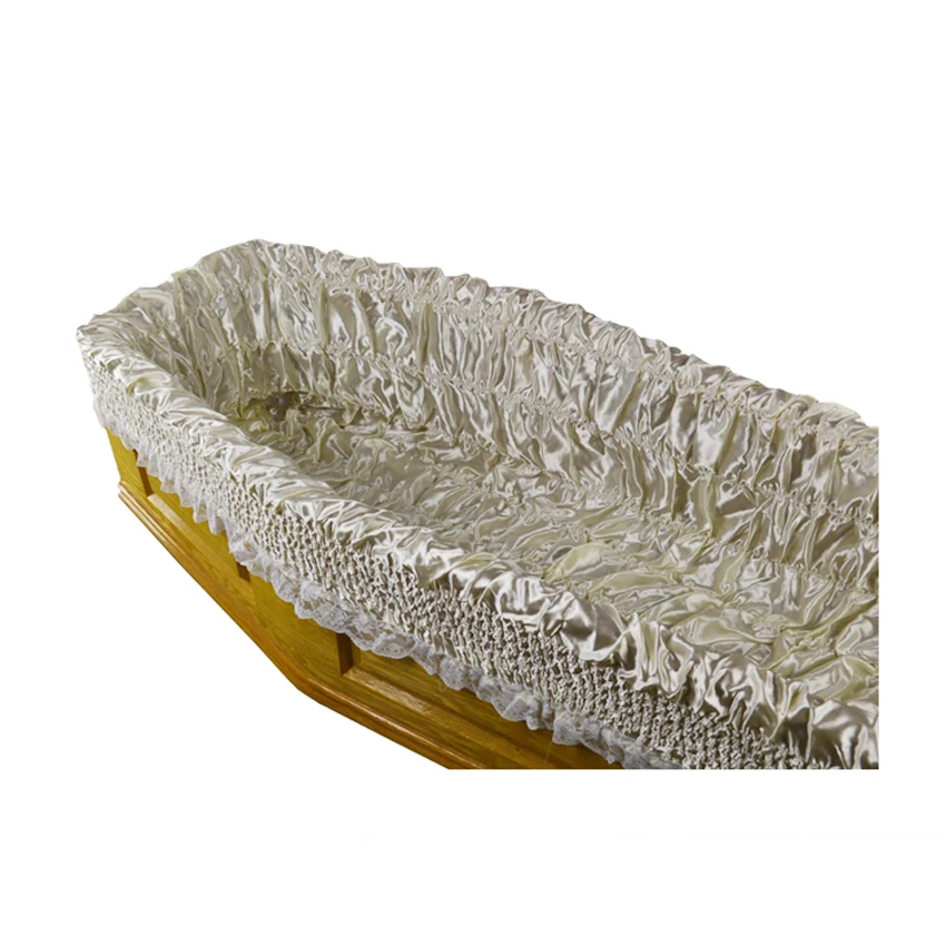 JS-L028 Funeral Clothes Satin Coffin Decoration Casket Interior Coffins Lining