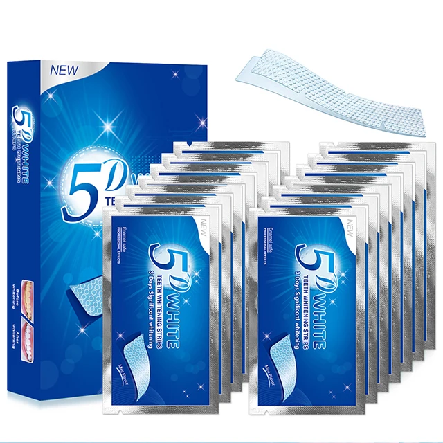 Factory Wholesale 5D Clean Oral Hygiene Set Of 14 Pairs Of Teeth Whitening Strips
