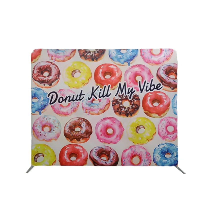 Factory Custom 10ft Fabric Tension Backdrop Stand Pattern Tension Pillowcase Fabric Photo Booth Backdrop