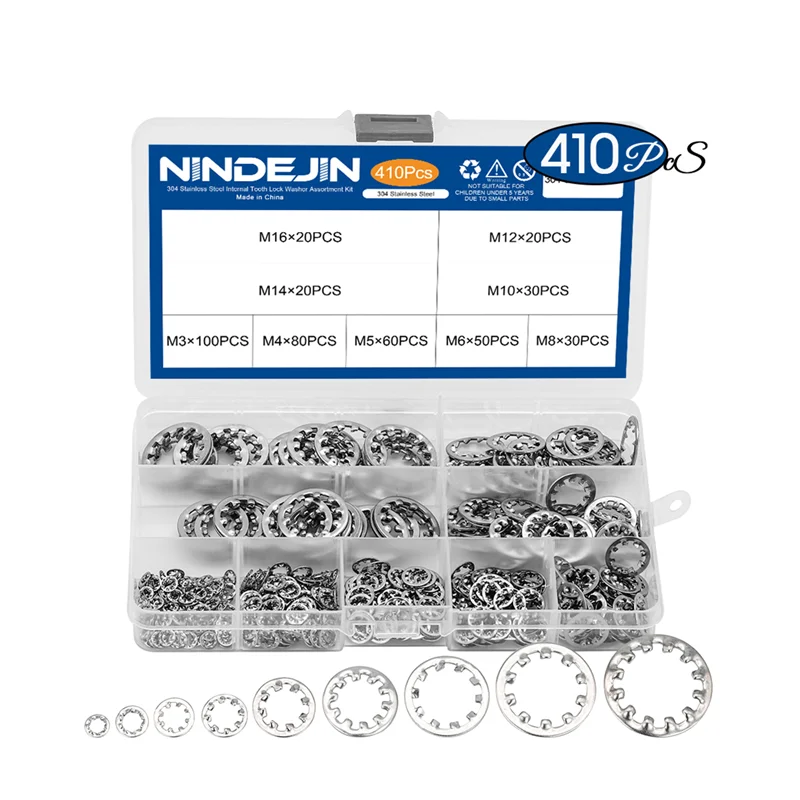 Din6797j Stainless Steel Bearing Internal Tooth Lock Washer Assortment