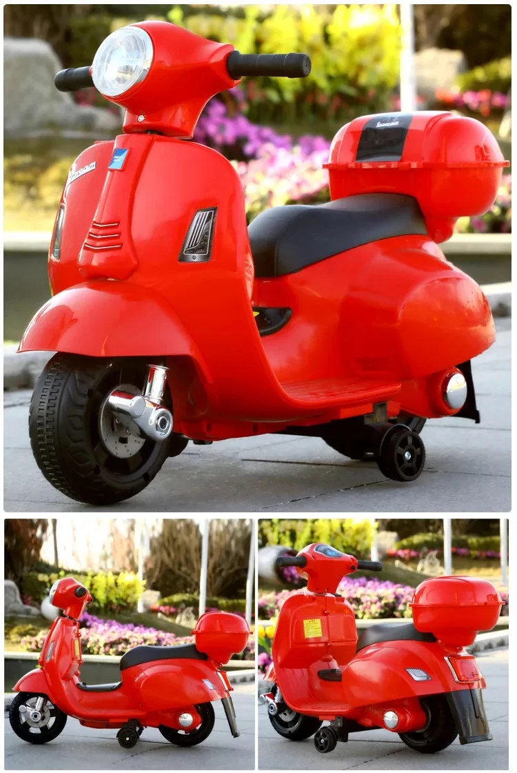 New design of high quality stylish children's toy with music lighting four wheel electric children's motorcycle baby ride on car