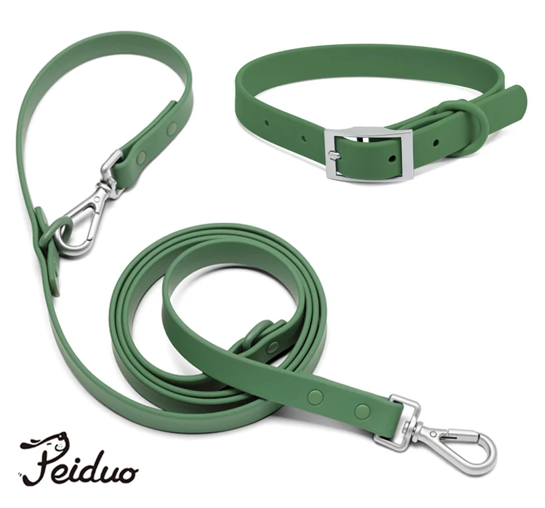 Hot Sale Pvc Rubber Dog Leash Silicone Dog Collar Tpu Dog Collar And