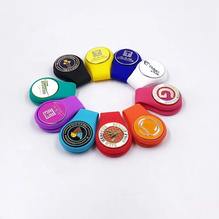 Silicone Magnetic Hat Clip With Golf Ball Marker Golfer Gift manufacture