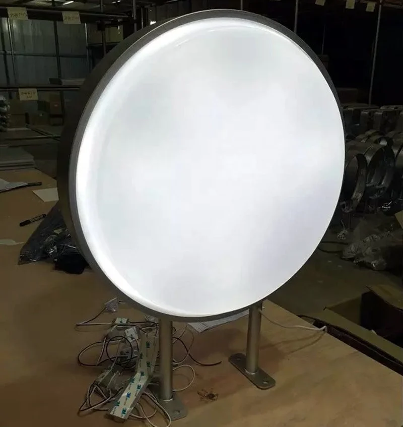 Shanghai Guangzhou Circular LED Advertising Round Signage Light Box LED Sign Light Box Outdoor Acrylic Vacuum Forming Light Box