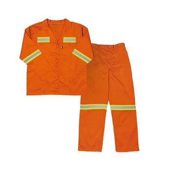 Reflective Safety 2 Piece Women Work Clothe Hi Vis Orange Work Wear Work Shirt Multi Pocket Cargo Pants for Men