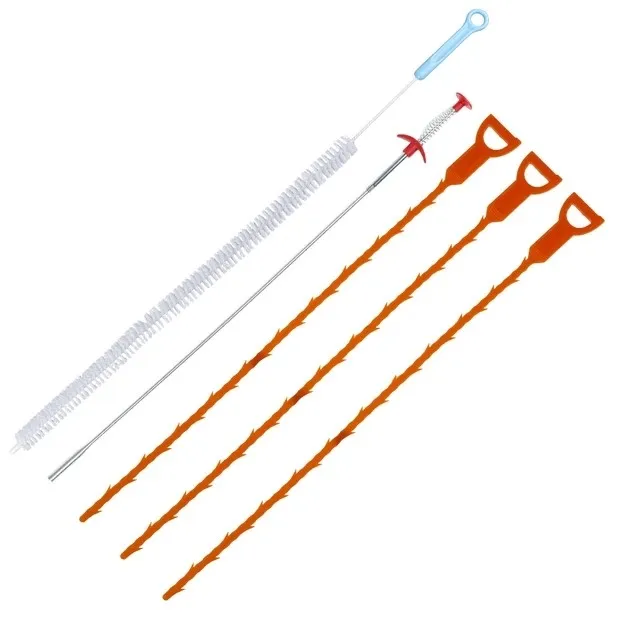 Clog Remover Drain Relief Auger Cleaner Tool Sink Drain and Snake Overflow Cleaning Brush Sewer Hair Catcher