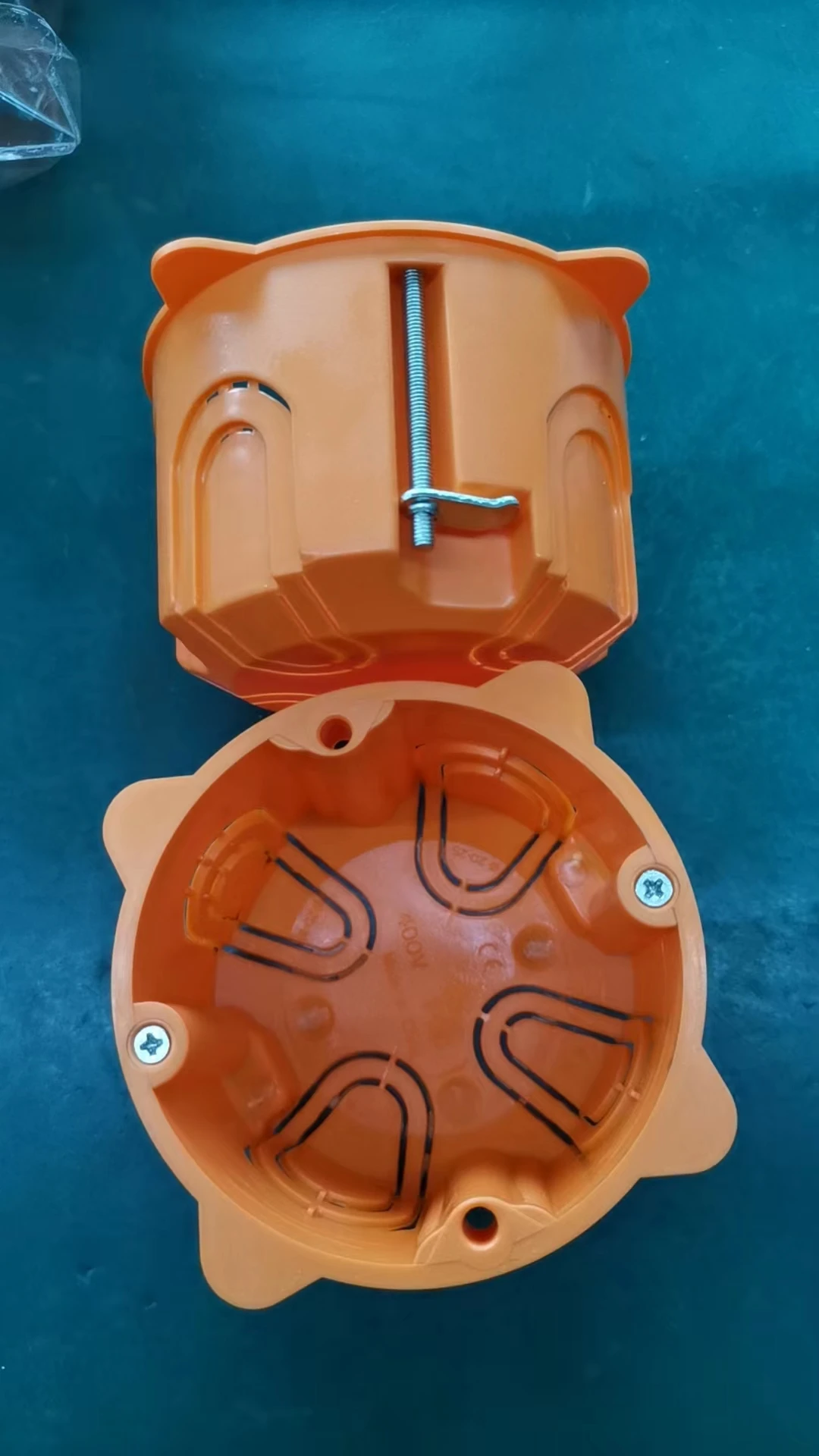 Orange 86 Type Switch Socket with PVC Surface One Gang Bottom Box Junction Box Factory Price One-by-One Connection Wall Switches