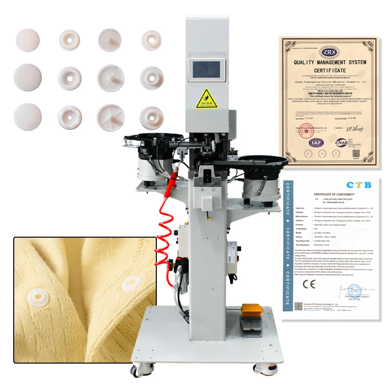 Automatic Plastic Snap Button Machine - Efficient Punching