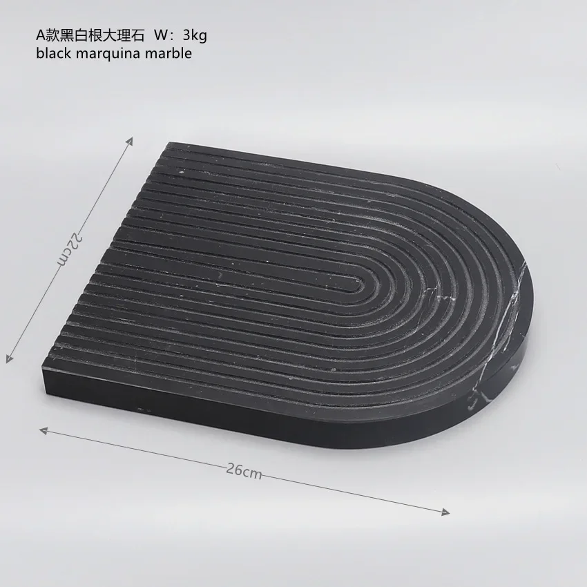 product decoration design nordic stone white marble tray-5