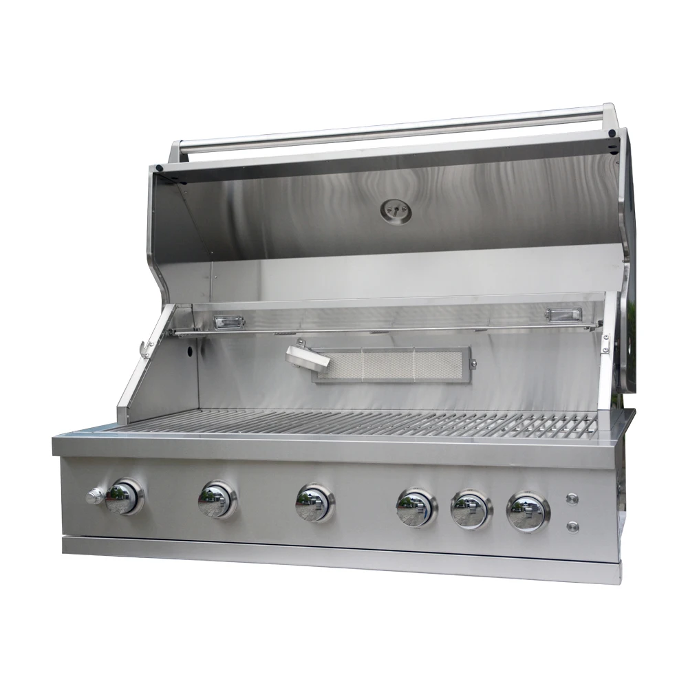 Outdoor Kitchen Bbq Island Stainless Steel Built In 5 Burner Gas Grill ...