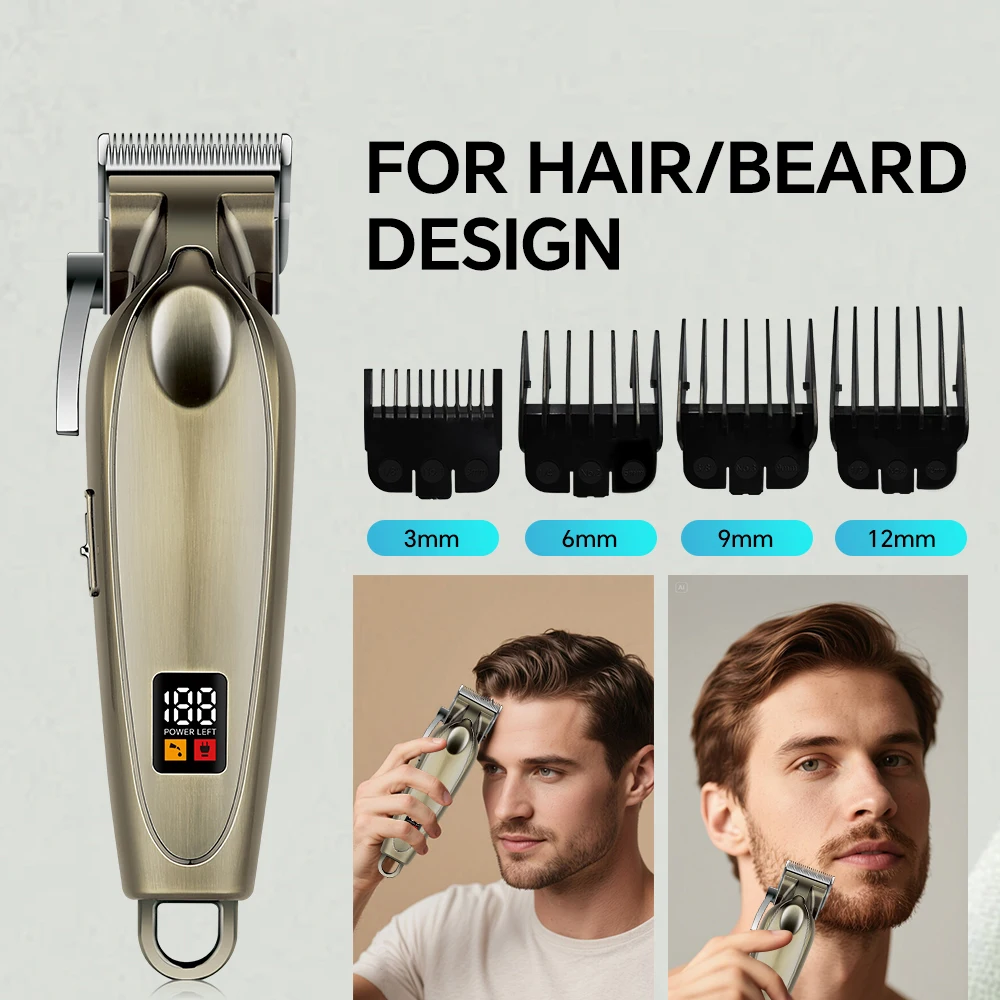 Professional Custom Men's Haircut Machine Household Electric Hair for Clipper in English Operating Language for Hotel Use details