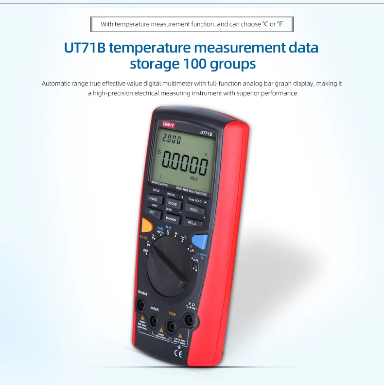 Unit Ut71e True Rms Industrial Grade Wireless Digital Ac Dc Multimeter