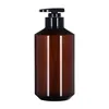 Amber bottle with black pump head