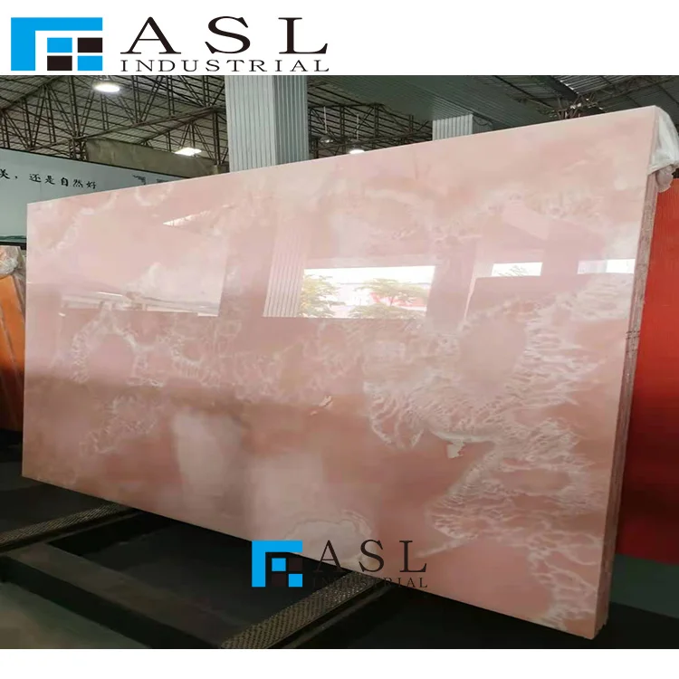 Factory direct large Italy pink color onyx marble slab pink flooring  south african pink onyx  bathtub tile