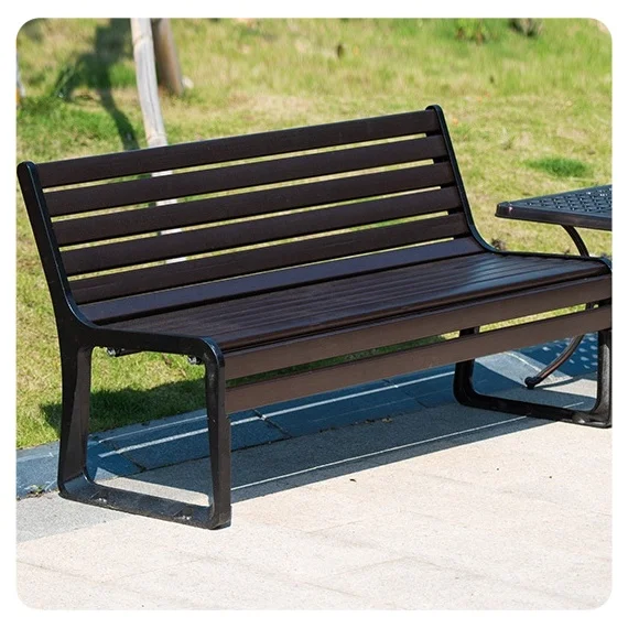 Cast aluminum outdoor park bench Balcony garden outdoor leisure wrought iron bench