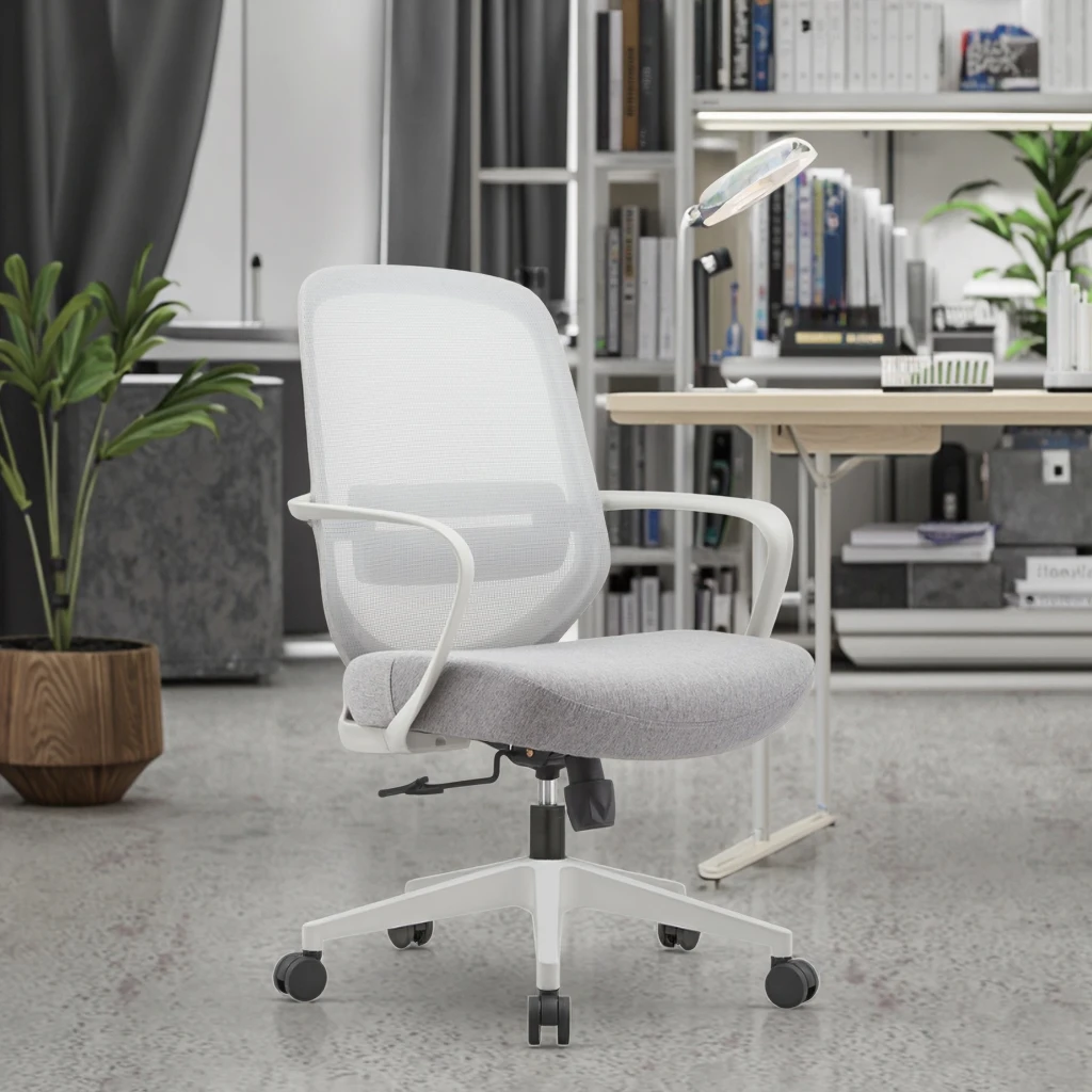 New Arrival 821B Professional Office Chair-Anti-Skid Steel Base Enhanced Ventilation Reinforced Nylon Wheels PU Adjustable 2