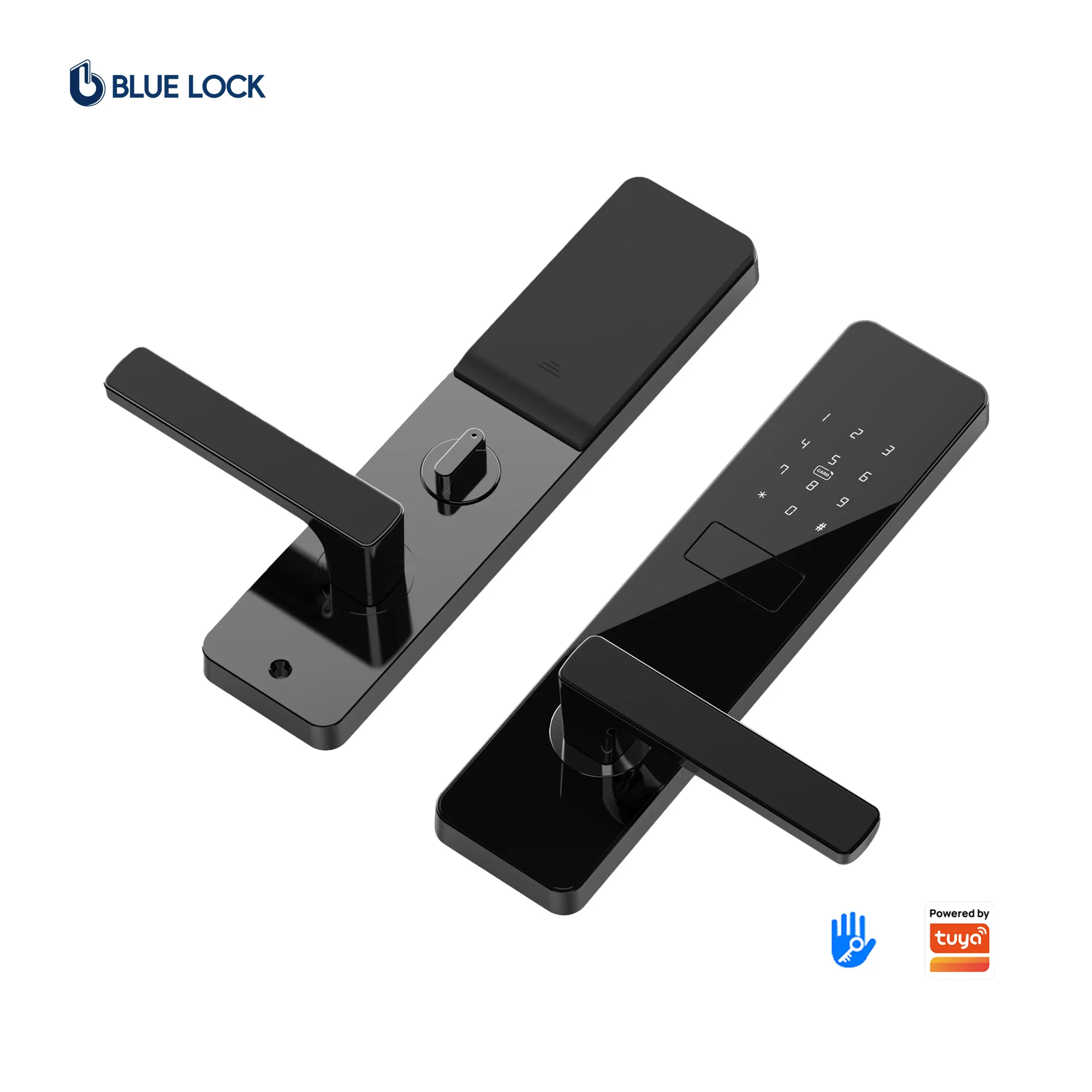 Bluelock Cloud Local Deployment Smart Hotel Lock for Aluminum/Wood/Steel Doors-Wi-Fi/ Key/Password/Card/Fingerprint/App Control