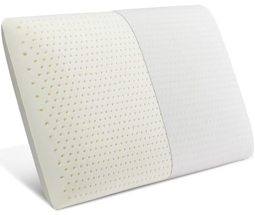 Removable Cover Medium Firm Help Relieve Pressure Queen Size Breathable 100 Natural Soft Neck Talalay Latex Pillow with Hole
