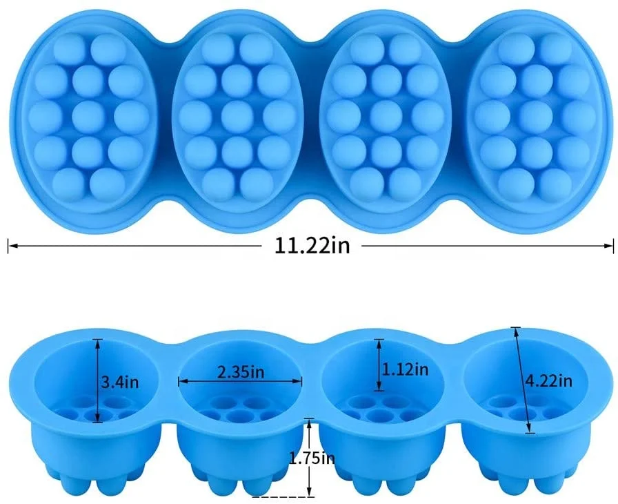 Silicone Molds for Soaps Making Handmade Soap Molds 200G Unique Hotel Bathroom Oval Soap Mold Massage
