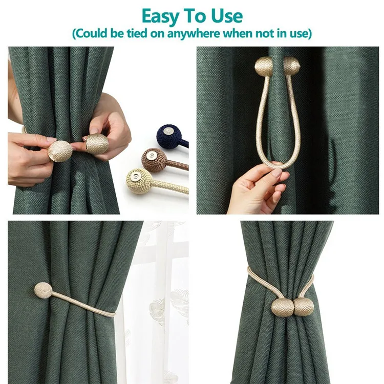 New 1x Pearl Magnetic Curtain Clip  Holders Tieback Buckle Clips Hanging Ball 