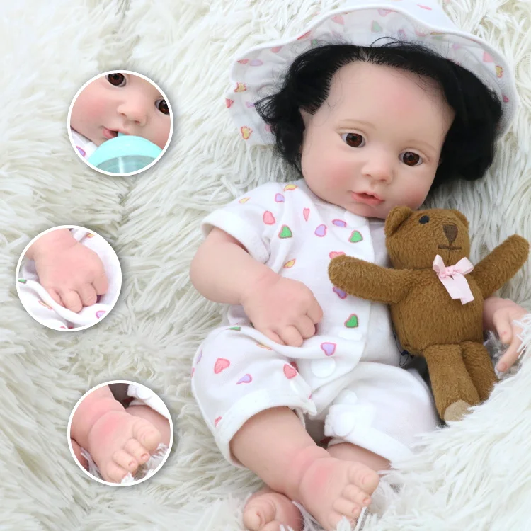 Can Drink Milk Can Pee Silicone Reborn Dolls Soft Full Body Solid