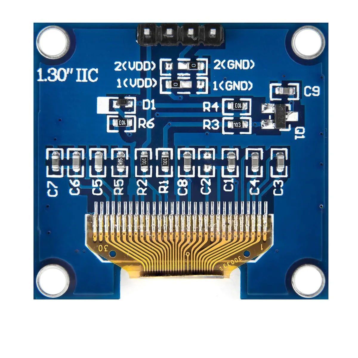 1.3 Inch OLED Display I2C 128x64 Resolution Display LCD Module