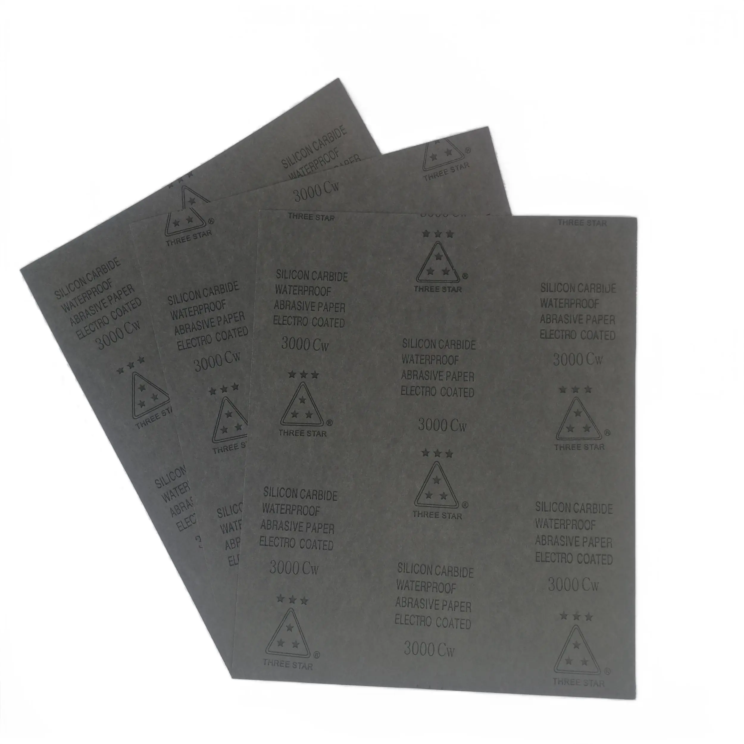 Three Star High Quality Factory Direct Sales Abrasive Sandpaper Sand Grinding Polishing Paper Sanding 40 120 Grit Sanding Sheet