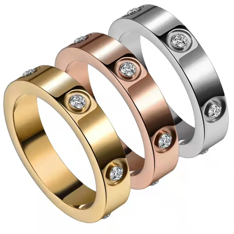 Love Friendship Ring Stainless Steel with Rose Gold - Main Image