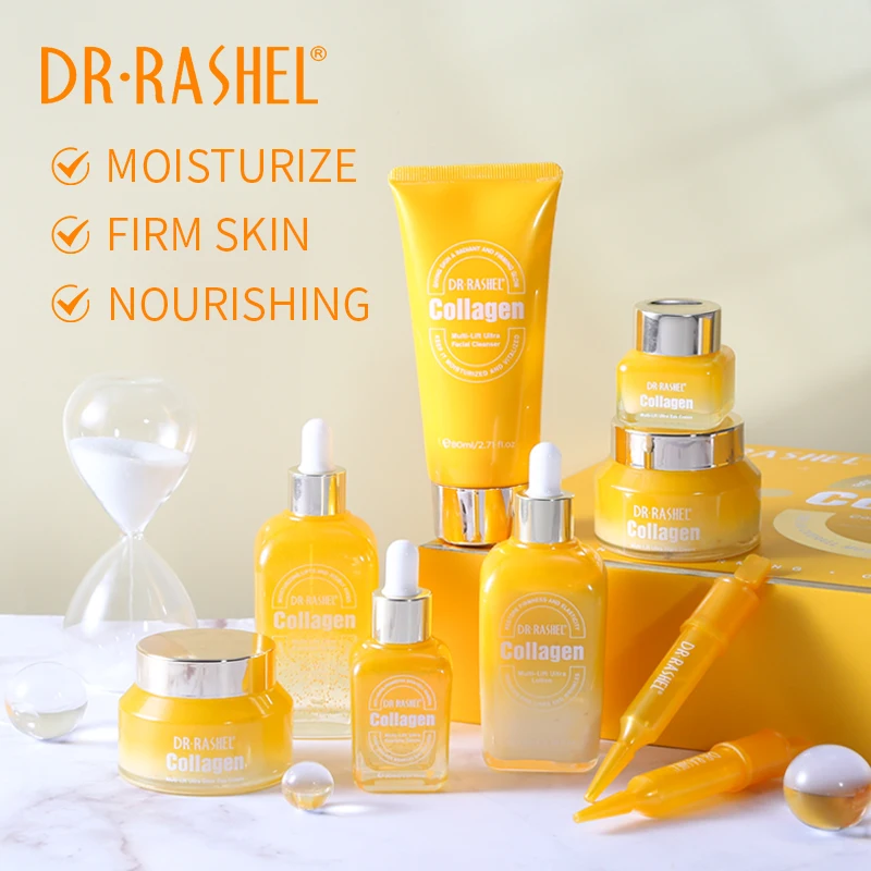 DR RASHEL Facial Set Moisturizing Rejuvenating Anti Aging Collagen Skin Care Set 9pcs