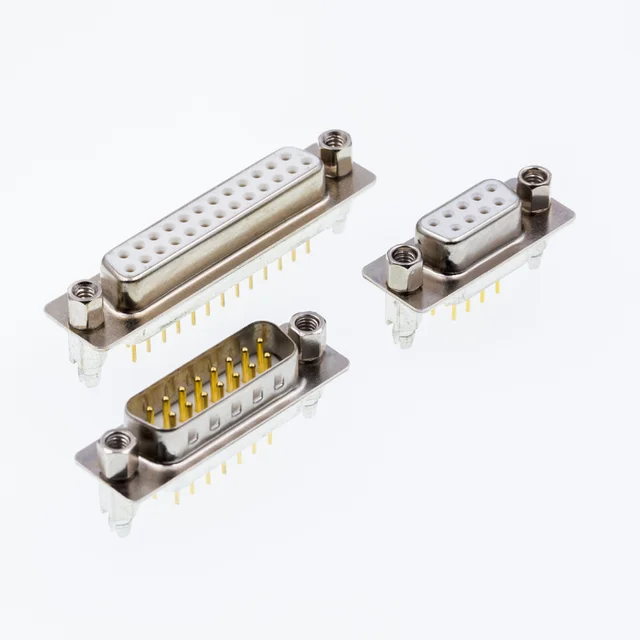 Qualified Manufacturer 37 pin 2 rows d sub combo PCB connector with terminals