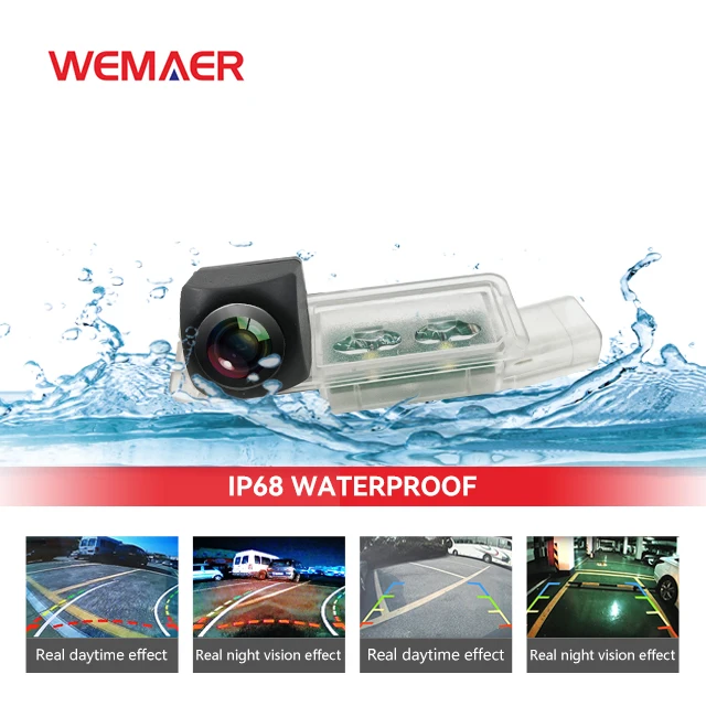 Wemaer Car Rear View Backup Camera IP68 Waterproof Reverse Parking Camera for VW Golf/Cc/Scirocco/Lamando/Porsche Cayenne/Macan supplier