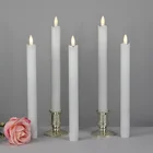 Candle Decorative Candles Candle Set Of 2 Real Wax Wedding Electric Flickering Flameless Battery Operated Decorative Led Taper Candle With New Flame