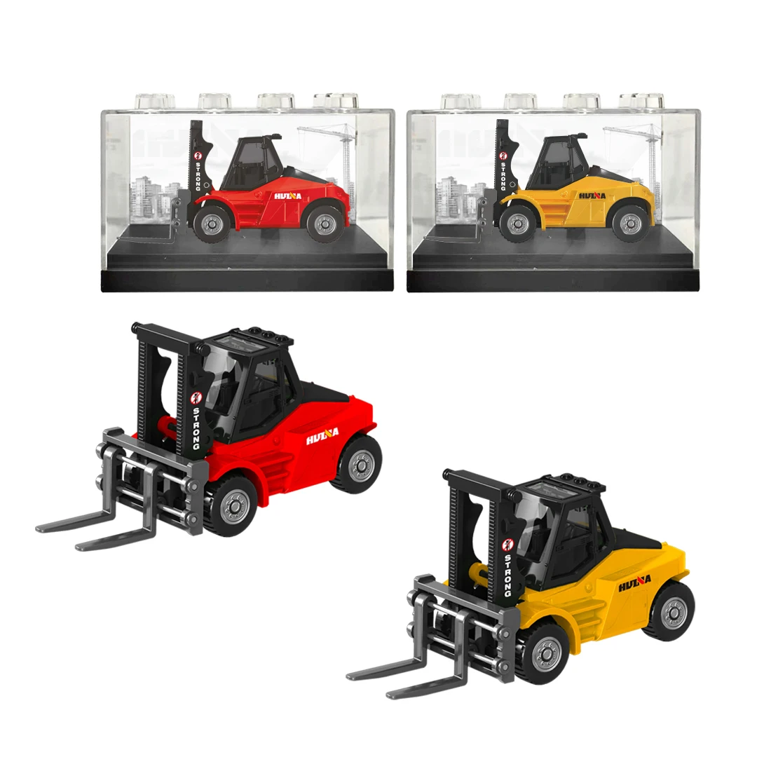 Mini Engineering Die-Cast Collection Toy 1/80 Alloy Metal Die-Casting Excavator Dump Truck Forklift Mini Model Set Toys for Kids