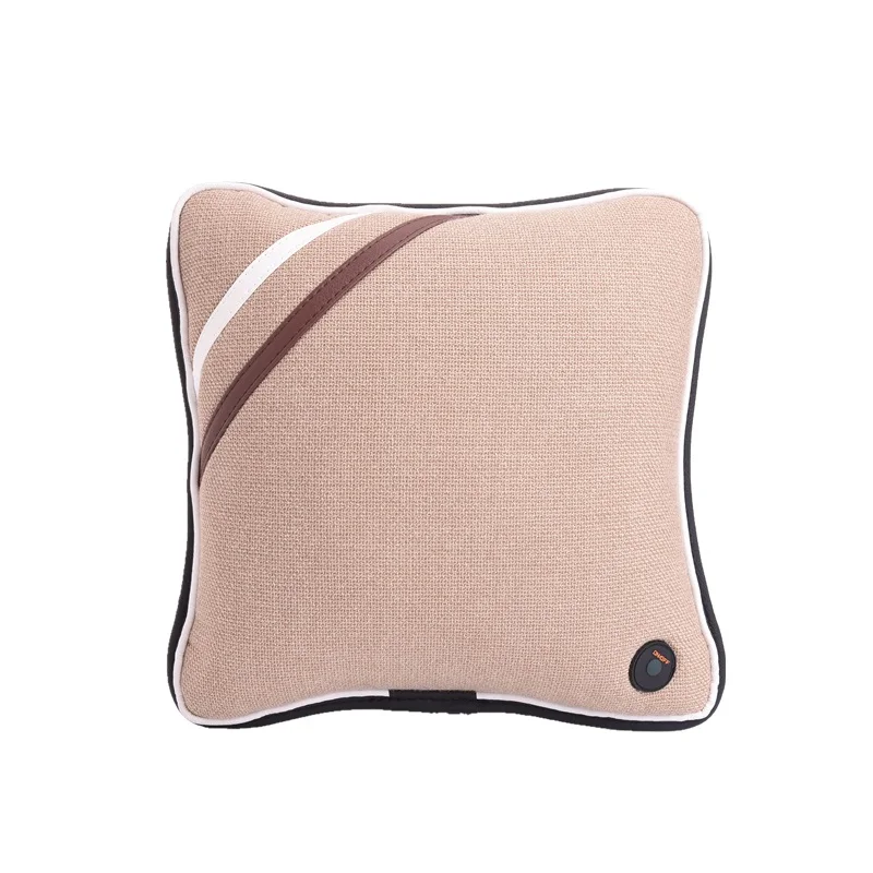 Hot Selling Vibration Massage Lumbar Cushion Wireless Electric Back Pillow with USB Cable Charging for Travelling