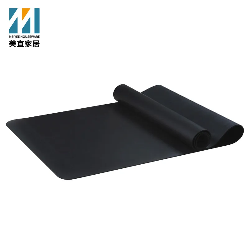 Оптовая продажа органический коврик для фитнеса в тренажерном зале с индивидуальным принтом черный натуральный Коврик йоги 4 мм из ПУ кожи упражнений