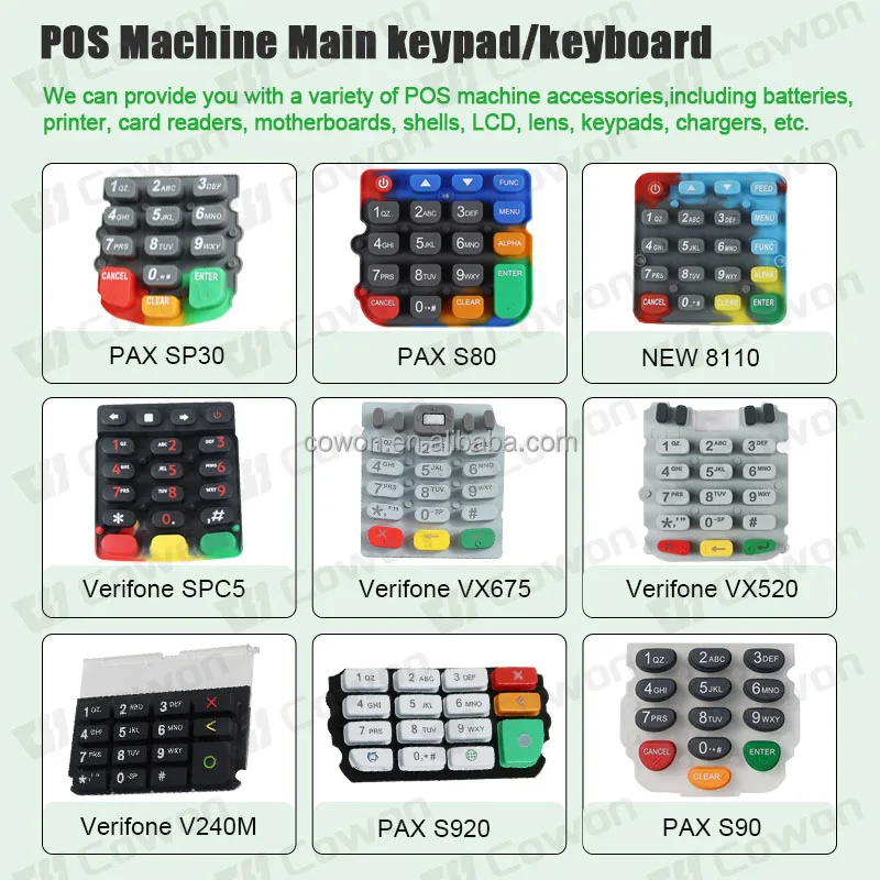 product wholesale vx680 vx675 vx520 v240m sp30 s920 s800 main keypad keyboard pos machine payment number keypad for pax verifone pos-17