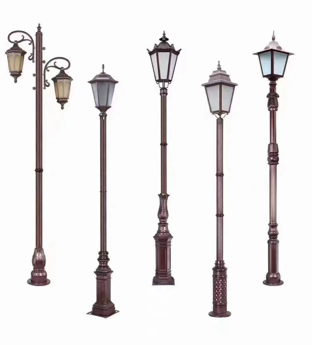 aluminum-street-lighting-pole-solar-antique-lamp-post-outdoor-garden