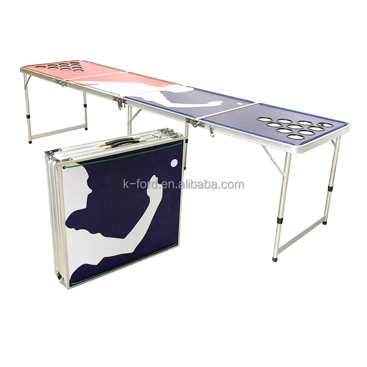 BPONG Official Beer Pong/Tailgate Table, Splatter Edition - World Series Of Beer Pong (WSOBP), 8-ft Foldable/Portable