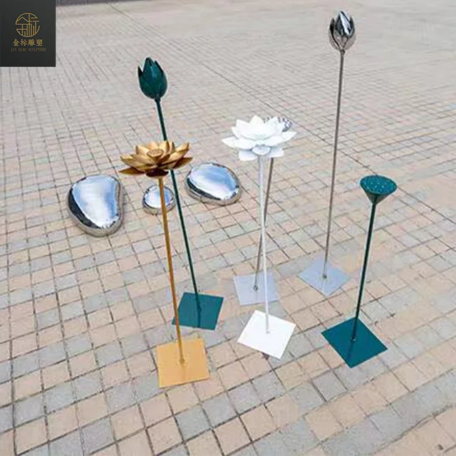 Stainless steel lotus flowers