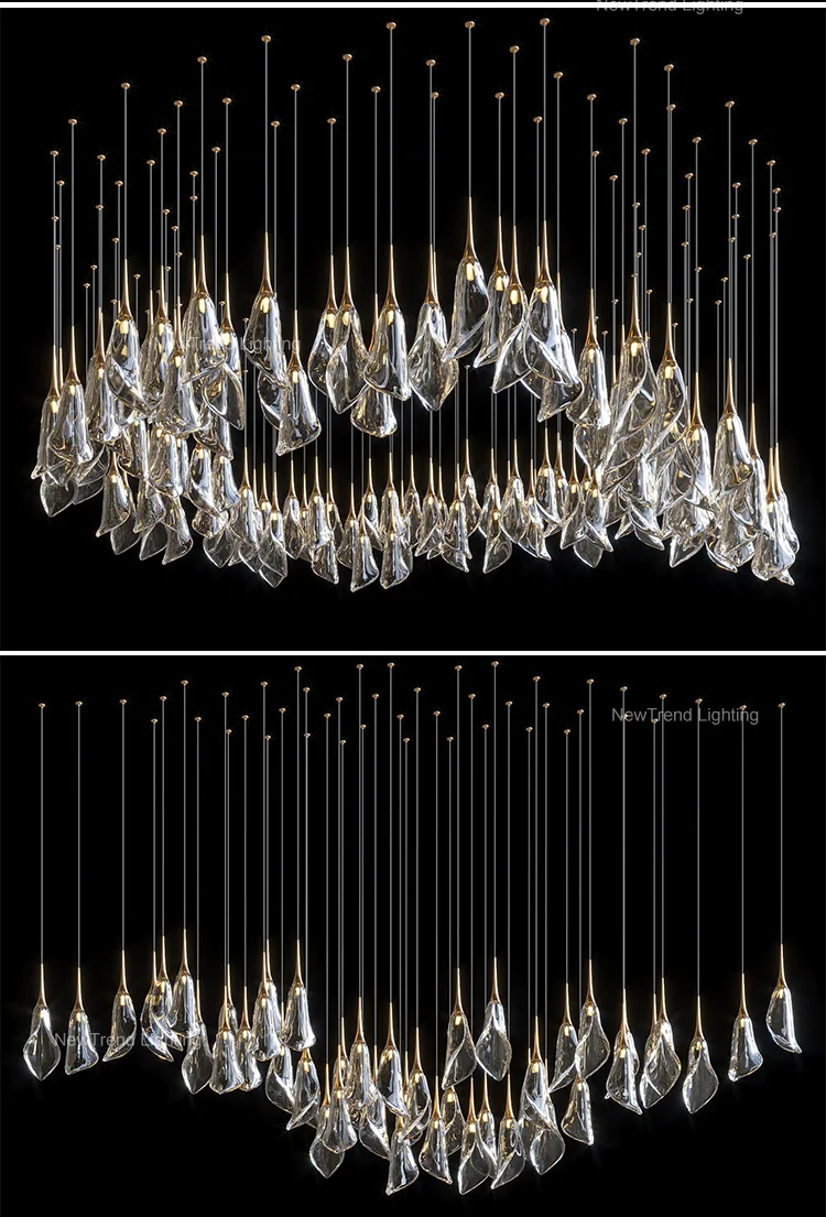 cpl 283 modern style residential decoration hotel lobby hall staircase glass led chandelier light-4