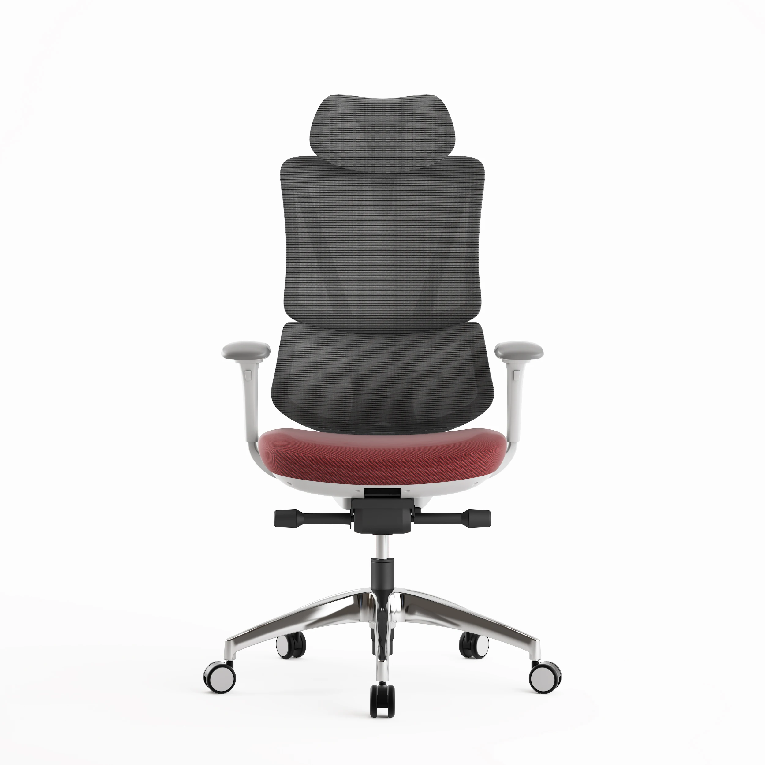 White High Back Functional Mesh Headrest Office Chair manufacture