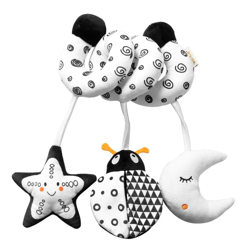 Black and white animal bed around the crib hanging toy visual stimulation Pendant N012