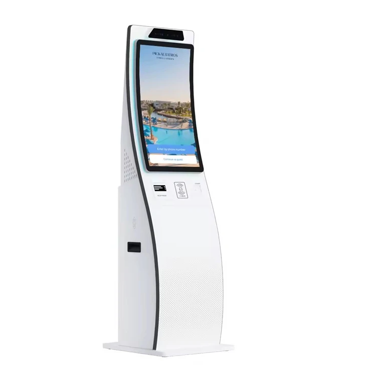 Full Viewing Angle Surved Self Service Payment Crtly Ncr Atm Pos Coin Bill Kiosk Machine Atm Deposit Cash Dispenser Machine