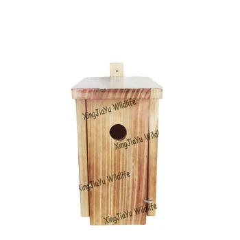 大きな胸の鳥用巣箱、木製、28mmまたは32mmの幅の入り口穴付き