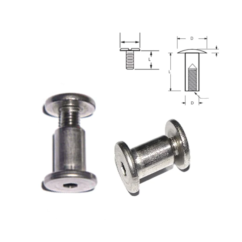 Wholesale Custom Chicago Screws M3 M4 M5 M6 M8 Countersunk Head Sex Bolts And Nuts Male And Female Steel Chicago Screw supplier