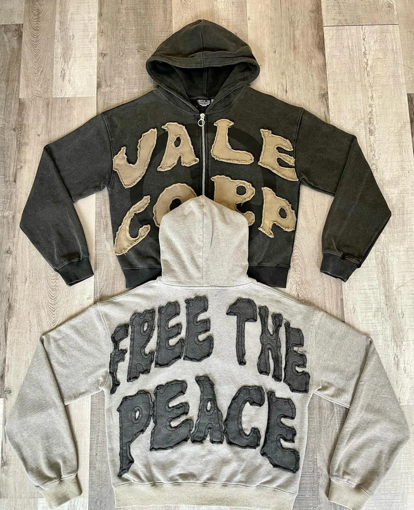 Men Hoodie Manufacturers Wholesale French Terry Cotton Oversized Vintage Distressed Embroidered Zip up Acid Wash Hoodies Custom gallery 2