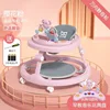 Pink mute wheel with music toy plate foot pad